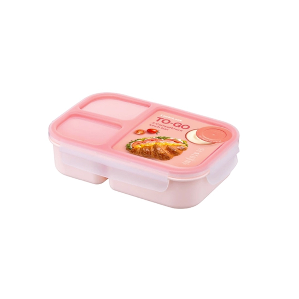 Hộp Cơm 3 Ngăn LocknLock To-Go 980ml - 2 Màu (Xanh Mint, Hồng) -  HPL781, , large image number 1